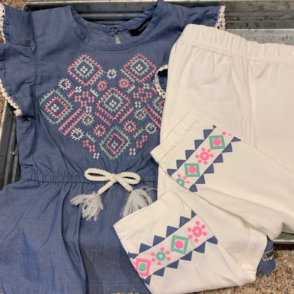 2T chambray shirt and matching pants